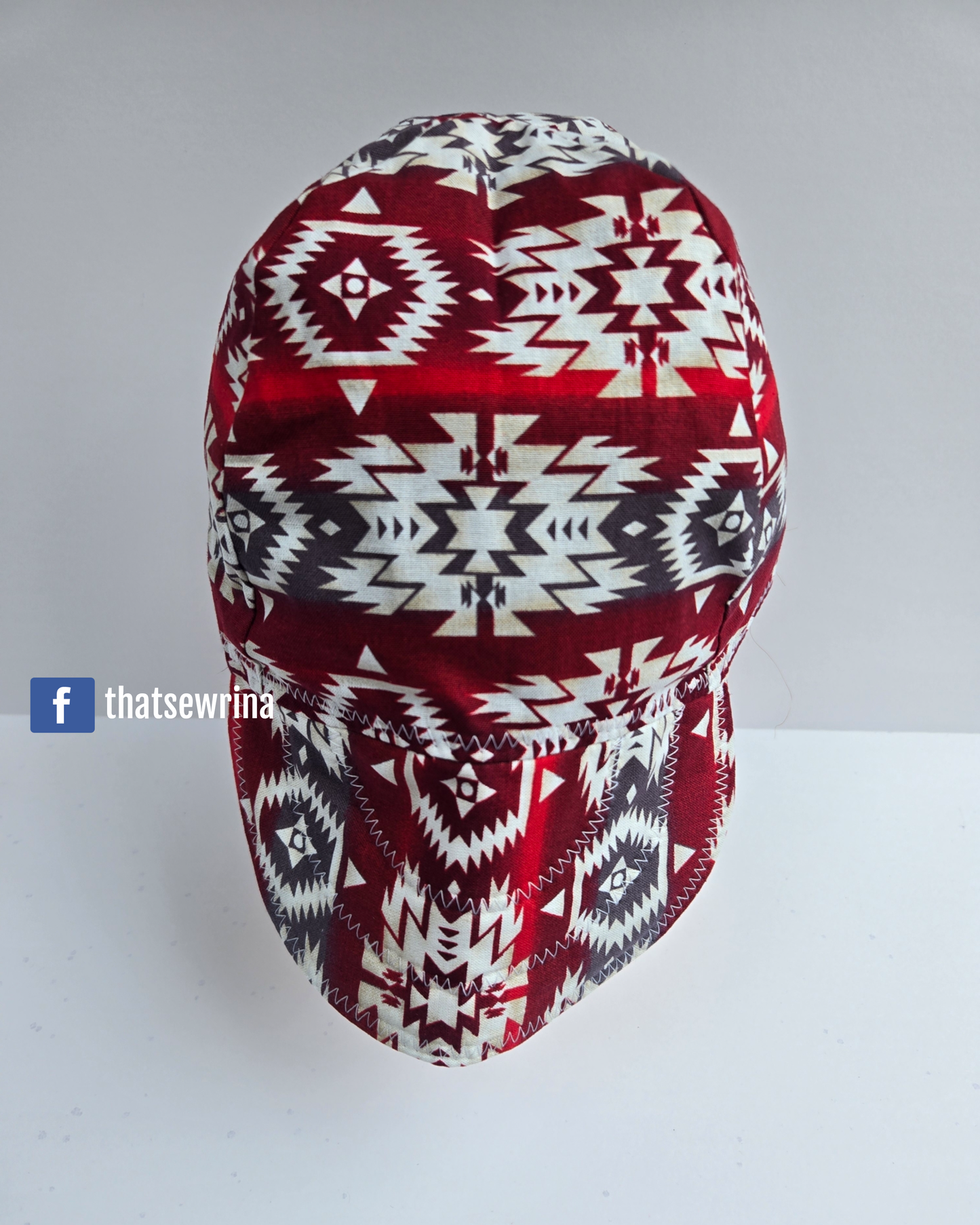 Welding Cap Red Aztec