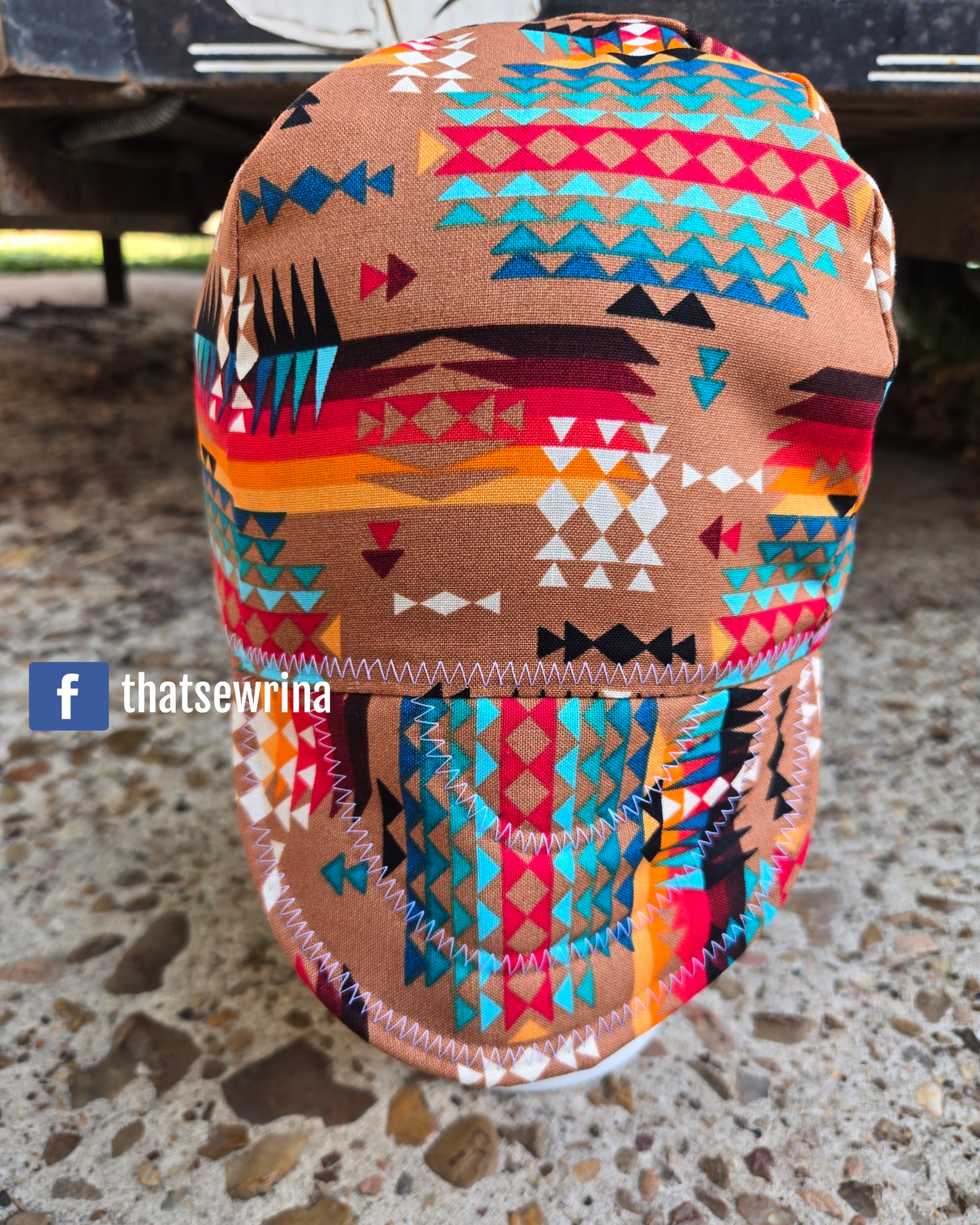 Welding Cap Brown Aztec